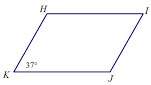 Given that hijk is a parallelogram, find measurement of angle j a. 37° b.