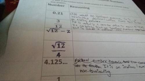 Aye can someone me with this problem i need to know if the blue ink numbers are either rational or