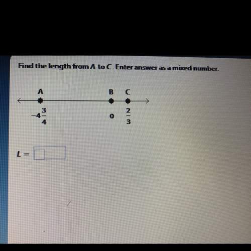 Find the length from a to c. enter answer as a mixed number