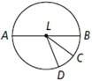 1. which is a minor arc in l? (1 point) a. ab b. db c. abd