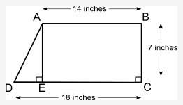 what is the area of figure abcd?  a.) 84 square inches b.) 98 square inches