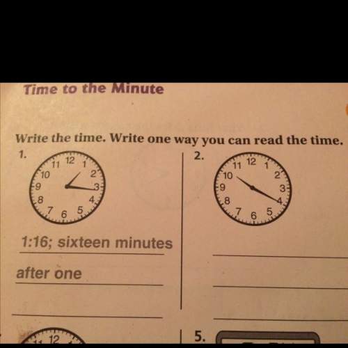 Write time and one way you can read it