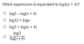 Which expression is equivalent to log3(x + 4)?