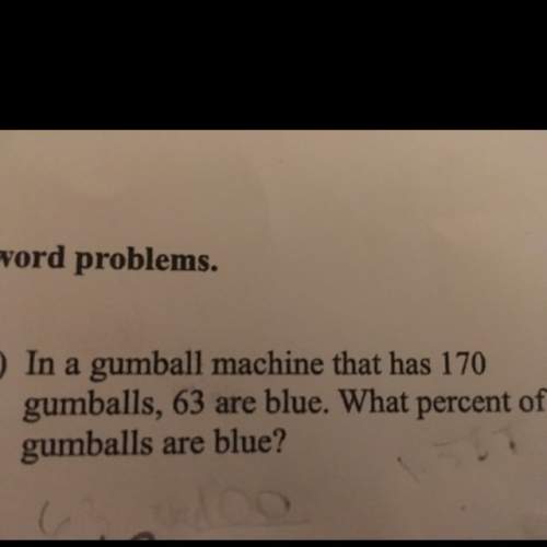 What is the percent of the blue gum balls