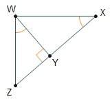 If δywz ~ δyxw, what is true about xwz? a. xwz is an obtuse angle.b. xwz is