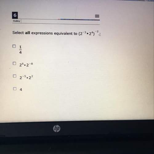 Select all expressions that are equivalent to (2^-3x2^4)^-2
