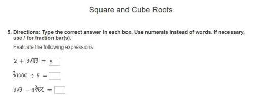 Square roots and stuff like that plz