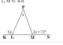 Find the value of x in each case:  l, m ∈ kn