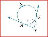 Find the measure of angle t.