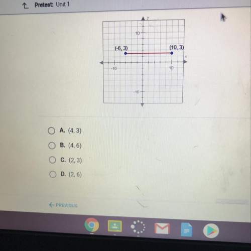 What is the midpoint of the horizontal line segment graphed below