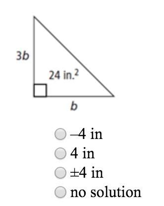 What is the value of b in the triangle shown below?