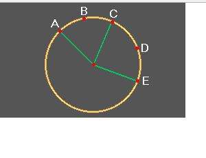 "if the measure of arc abc = 15 centimeters, and the measure of arc cde = 14 centimeters, which is t