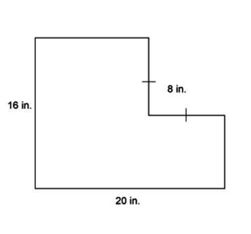 What is the area of the figure?  a. 256 square inches b. 288 square inches