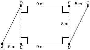 What is the area of this parallelogram? a. 40 m²b. 72 m²c. 92 m²