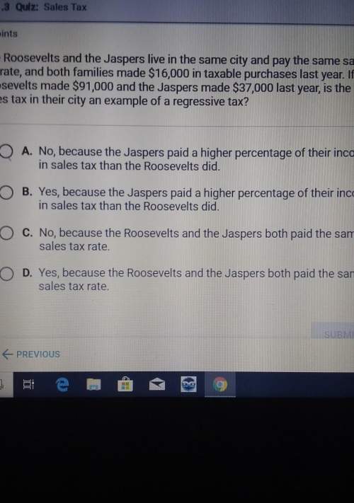 The roosevelts and the jaspers live in the same city and pay the same salestax rate, and both