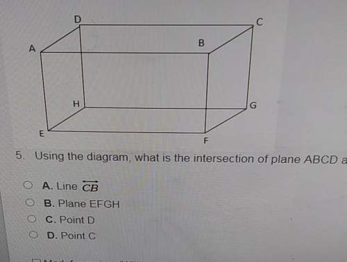 Using the diagram what is the intersection of plane abcd and gc