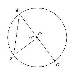 Find mbac in circle o. (the figure is not drawn to scale.)  a. 170  b. 95