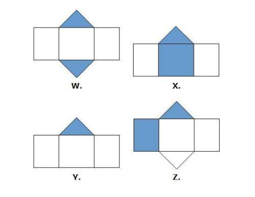 Which pattern folds into the triangular prism?  the letter choice is in the 2nd picture&lt;