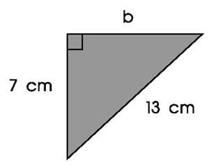 What is the length of missing side b in the figure below?