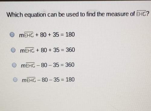 Which equation can be used to find the measure of egh?