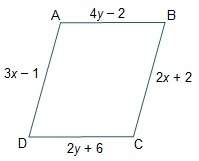 Figure abcd is a parallelogram. what is the perimeter of abcd?  a. 14 units&lt;