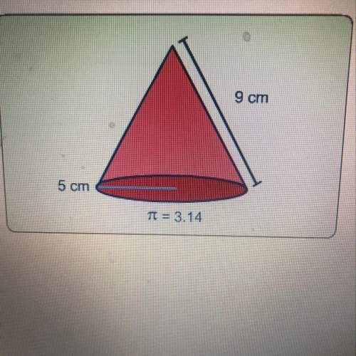 Pls !  what is the total area of this cone?  a) 219.80 sq cm b)