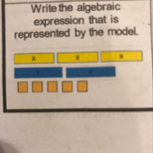 Write the algebraic expression that is represented by the model
