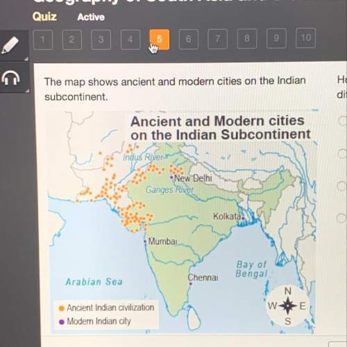 How do the locations of ancient and modern indian cities differ?  a. ancient citie