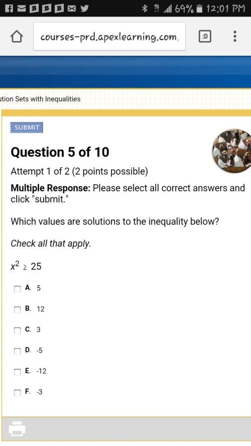 Which values are solutions to the inequality below? check all that apply.x2