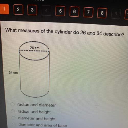 What measure of the cylinder do 26 and 34 describe?
