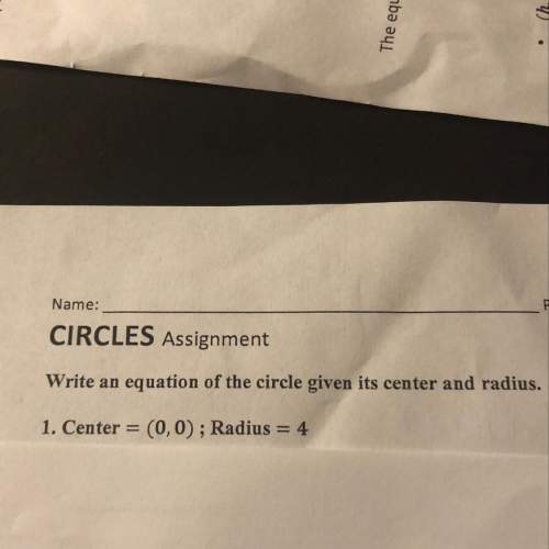 Write an equation of the circle given its center and radius