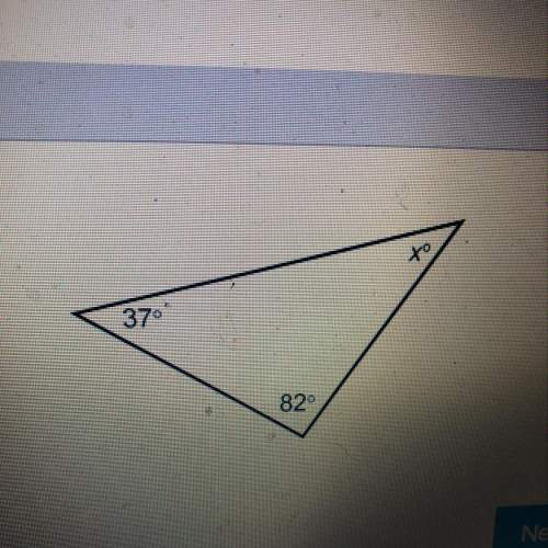 What is the measure of angle x. enter your answer in the box.