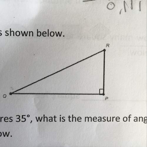 If angle q measures 35,what is measure of angle r