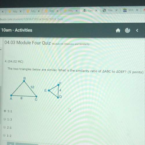 Ineed the similarity ratio of the two triangles