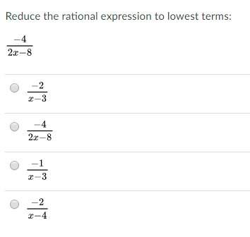 Reduce the rational expression to lowest terms: