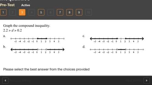 Graph the compound inequality  2.2&gt; d&gt; 0.2