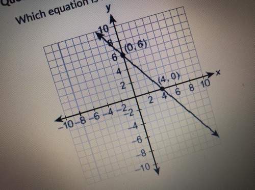 Which equation is represented by the graph? hurry and  a: 3x - 2y = 12 b: