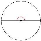 Which picture shows an angle measure of 180°?