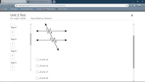 which pair of angles are corresponding?  parallel lines and transversals