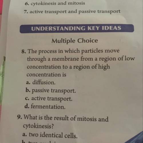 Test tomorrow: the process in which particles move through a membrane from a region of high concentr