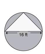Atriangle is inside a circle where the triangle's base is on the circle's diameter as shown.