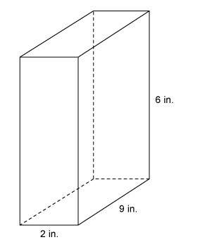 What is the volume of the right prism?  a. 17 in3 b.