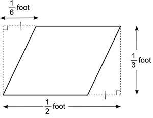 The figure shows a parallelogram inside a rectangle outline:  what is the area of the pa