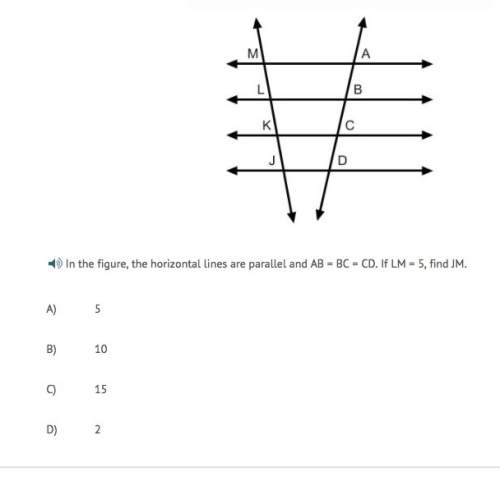 In the figure the horizontal lines are parallel and ab=cb=cd, if lm=5 find jm