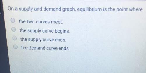On a supply and demand graph, equilibrium is the point whereo the two curves meet.the supply curve b