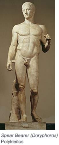 Which sentence best describes greek sculpture created during the classical period?  a. f