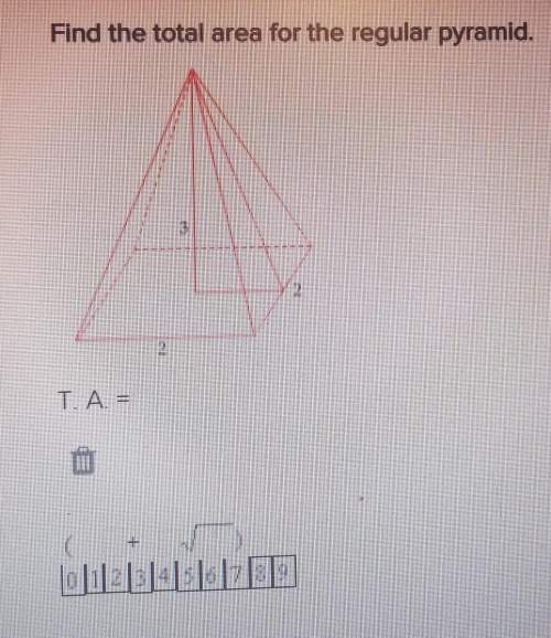 What is the total area of this pyramid?