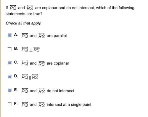 If pq and rs are coplanar and do not intersect, which of the following statements are true?