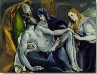 Which of the following best represents el greco’s style based on the painting below?  a.