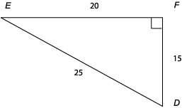 In triangle def, what is sin d, in simplified form?  choose one answer. *picture attached